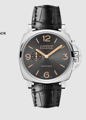 Panerai Luminor Due 45mm Replica Watch PAM00739 ALLIGATOR BLACK